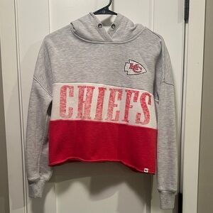 Gray and Red Chiefs Hoodie